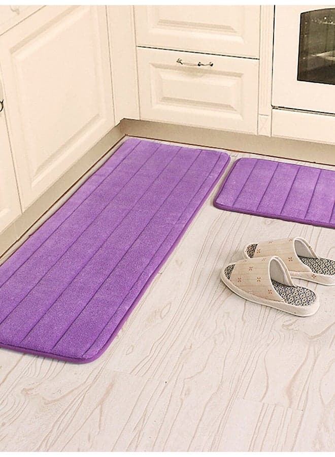 Water Absorption Door Rug Purple 40(W)x120(L)cm