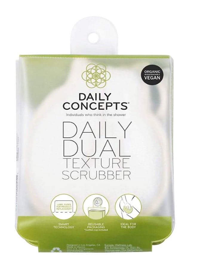 Daily Dual Texture Scrubber White/Green