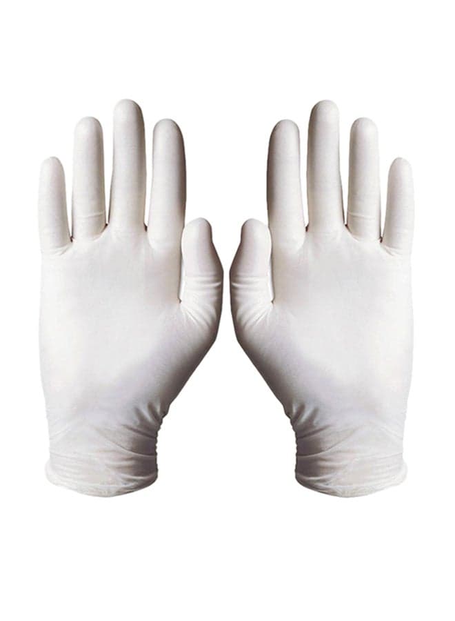 Disposal Latex Powder Free Gloves White L