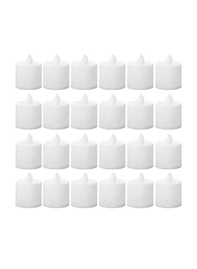 24-Piece LED Simulation Flameless Tea Candle Light Yellow 1.65 x 1.45inch