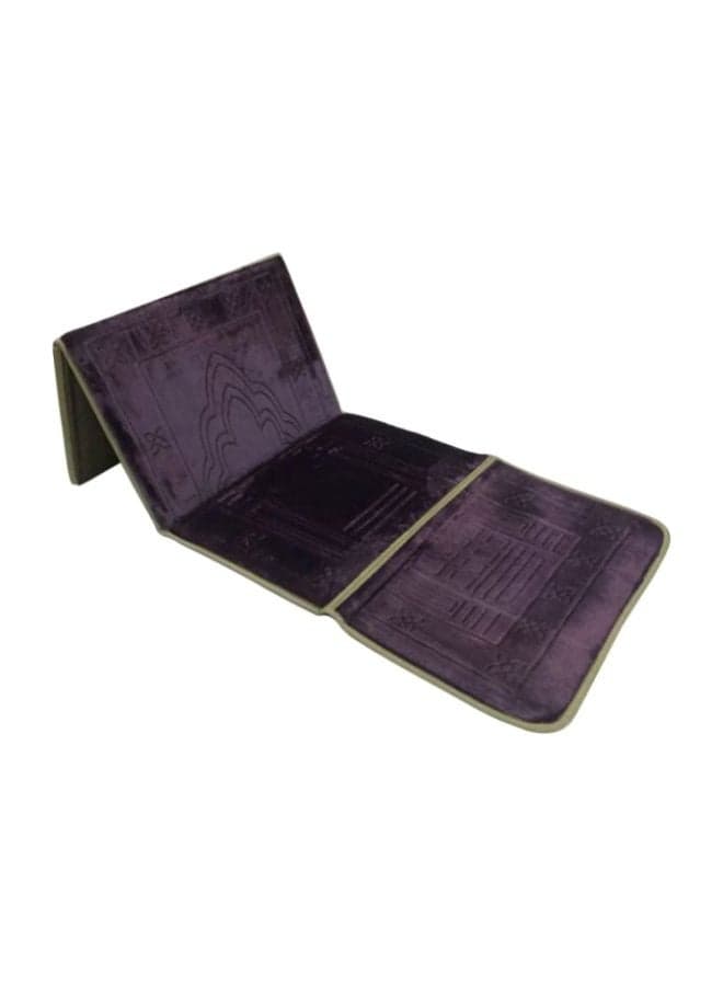 2 In 1 Foldable Prayer Mat And Backrest Dark Purple 114x54cm