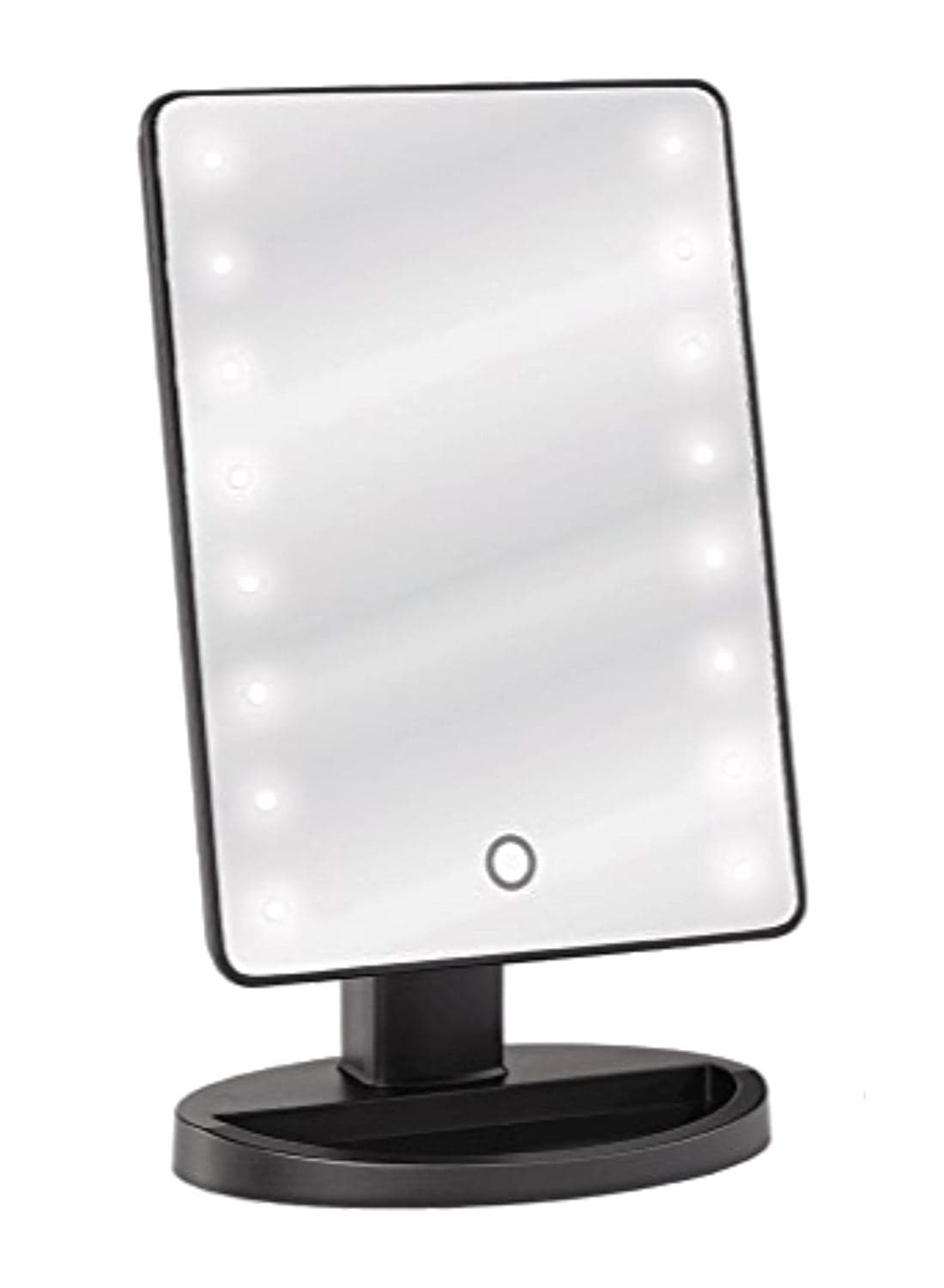 Professional Table Top Vanity Mirror With Led Light Black/Clear