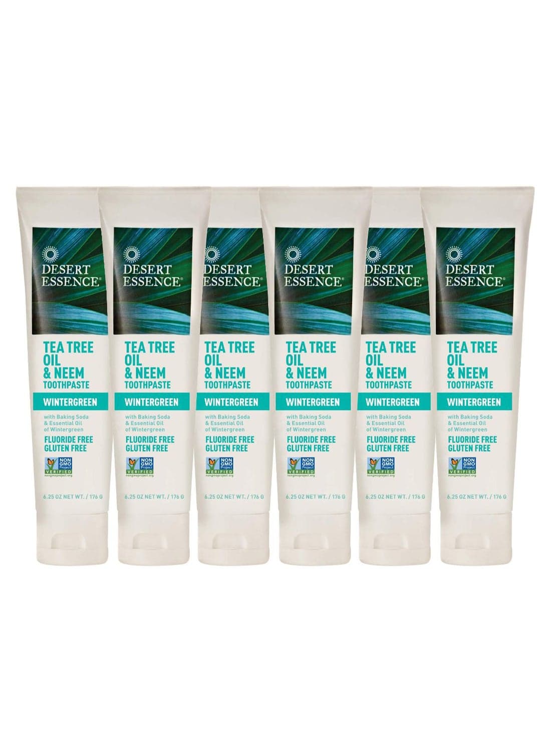 6-Piece Tea Tree Oil And Neem Toothpaste Set