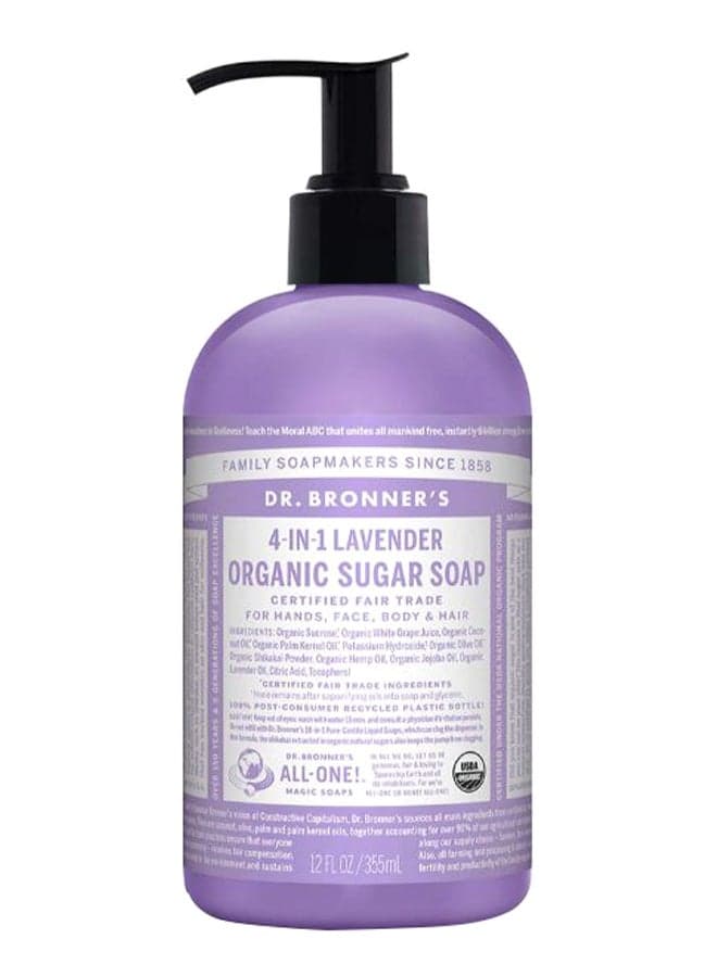 Lavender Organic Sugar Liquid Soap 355ml