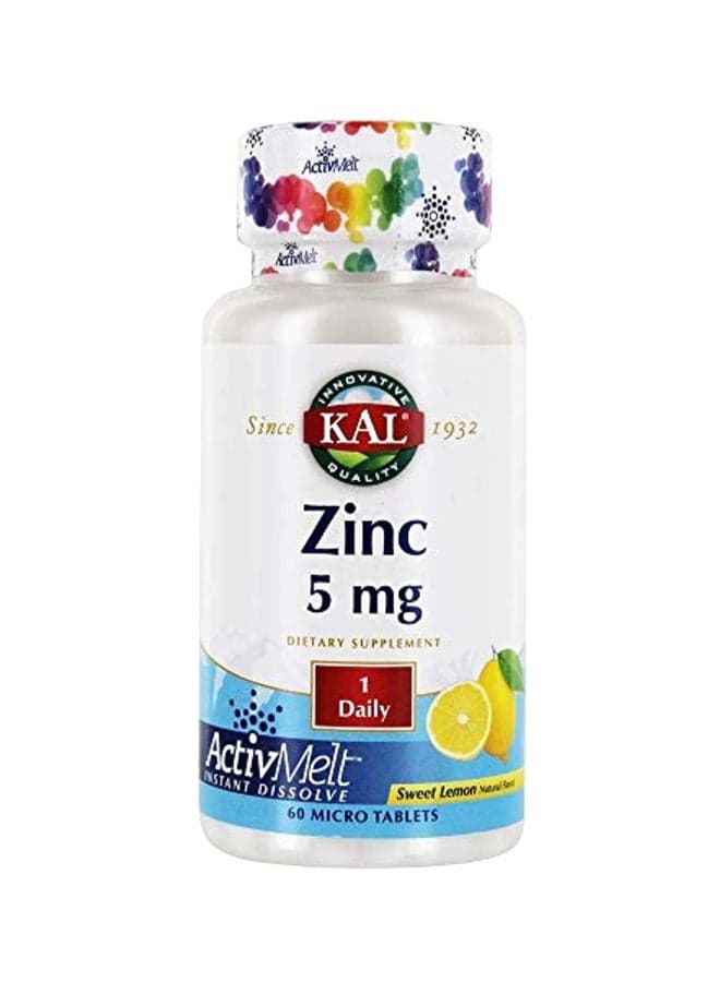 Zinc Dietary Supplement 5 mg - 60 Micro Tablets