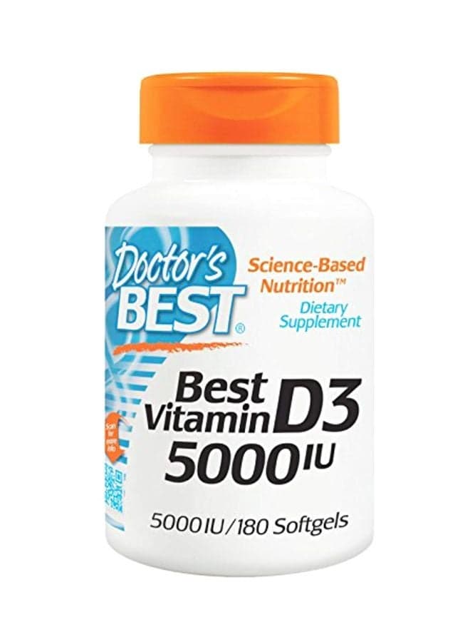 Vitamin D3 5000iu Dietary Supplement - 180 Softgels