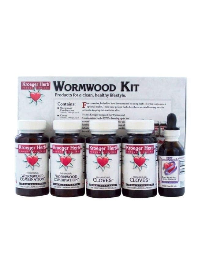 5-Piece Wormwood Herbal Supplement Kit