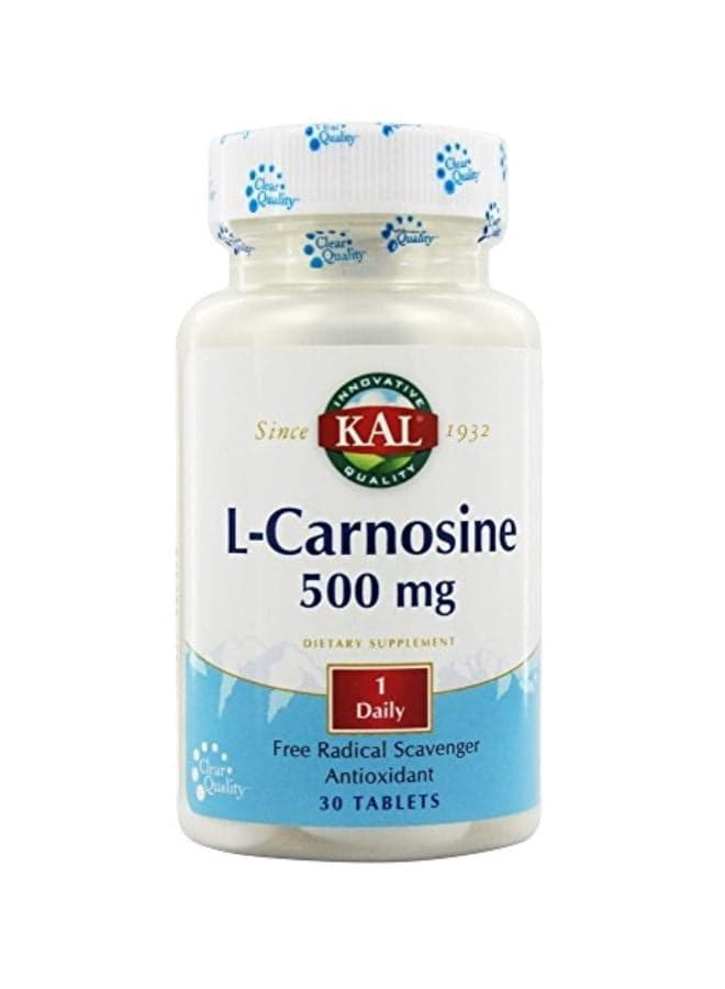 L-Carnosine Supplement 500mg - 30 Tablets