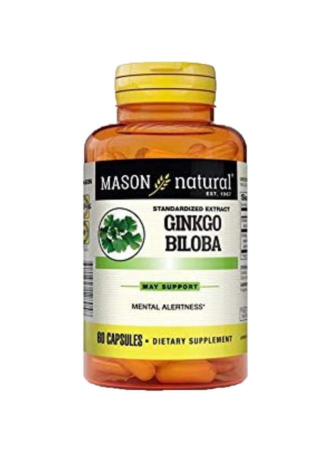 Ginkgo Biloba Dietary Supplement - 60 Capsules