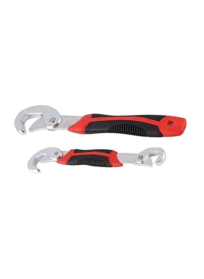 2-Piece Spanner Hand Tool Black/Red/Silver