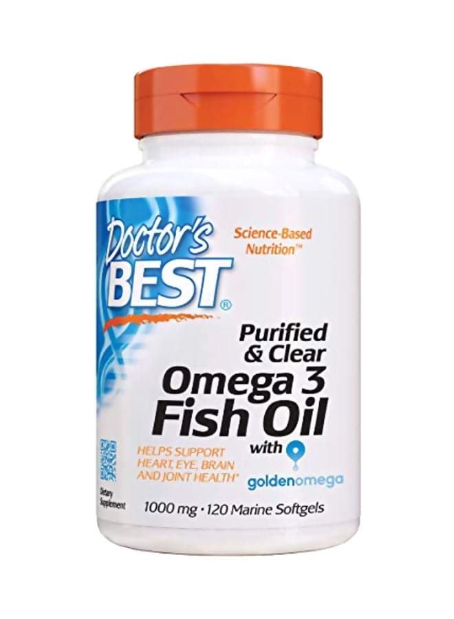 Omega 3 Fish Oil Dietary Supplement - 120 Softgels