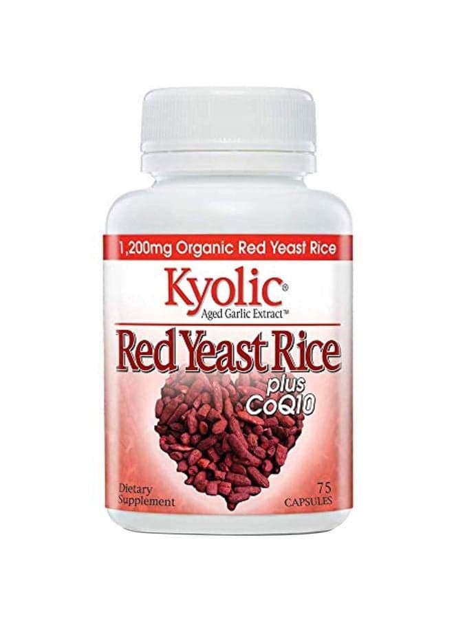 Red Yeast Rice 1200mg Dietary Supplement - 75 Capsules