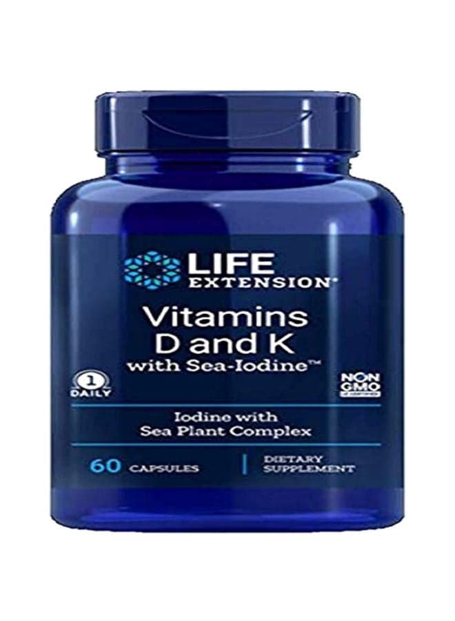 Vitamins D And K Dietary Supplements - 60 Capsules