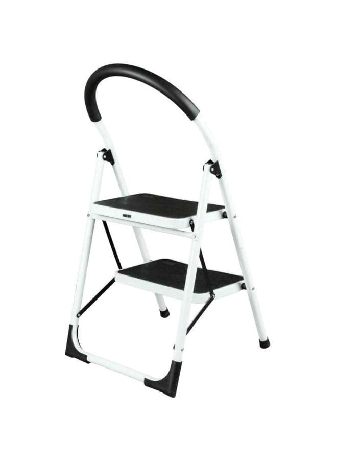 Classic 2 Step Stainless Steel Ladder White/Black 18x23x19inch
