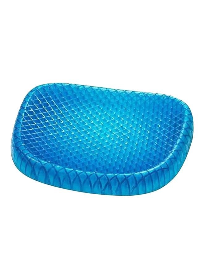 Honeycomb Design Seat Cushion Polyester Blue