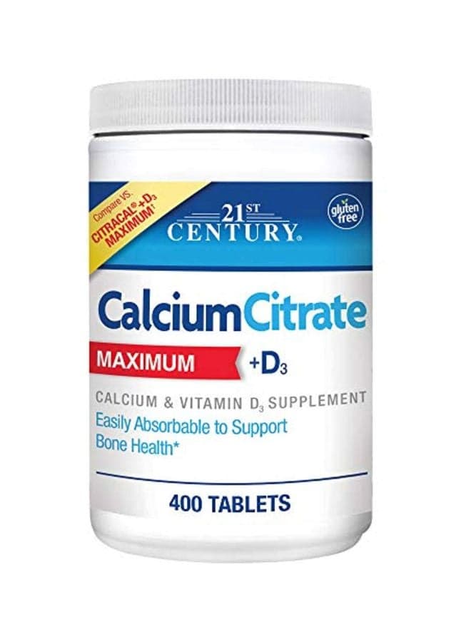 Calcium Citrate Plus D3 Vitamin Supplement - 400 Tablets