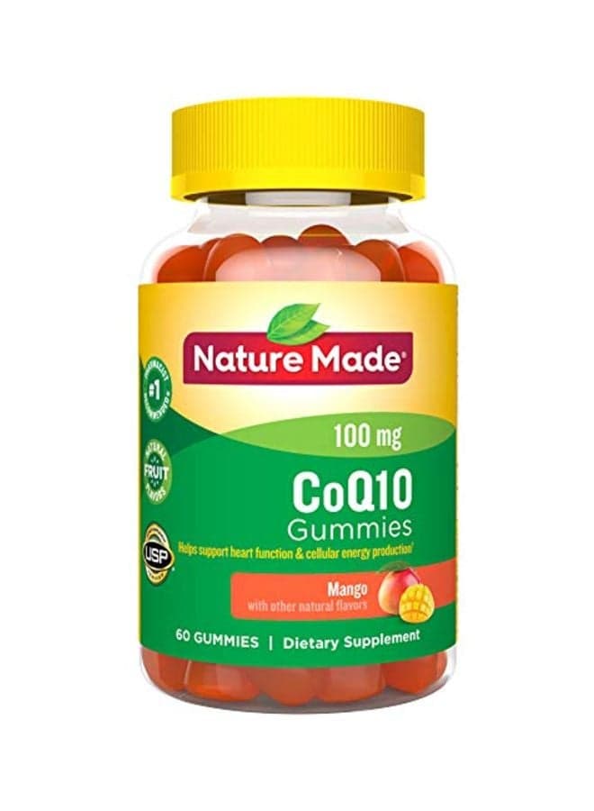 CoQ10 100 mg Dietary Supplement - Mango - 60 Gummies