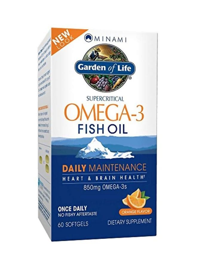 Omega-3 Fish Oil Dietary Supplement - 60 Softgels
