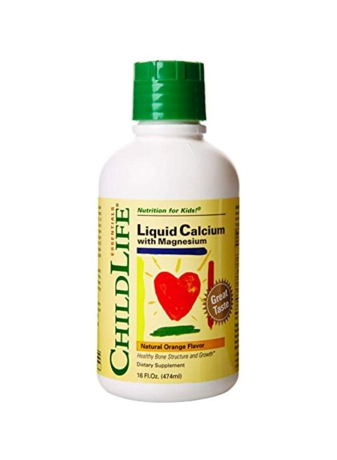 Liquid Calcium With Magnesium Dietary Supplement - Orange