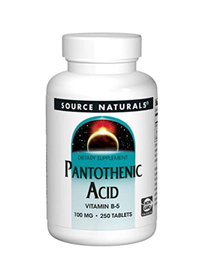 Pantothenic Acid Vitamin B-5 Dietary Supplement 100mg - 250 Tablets