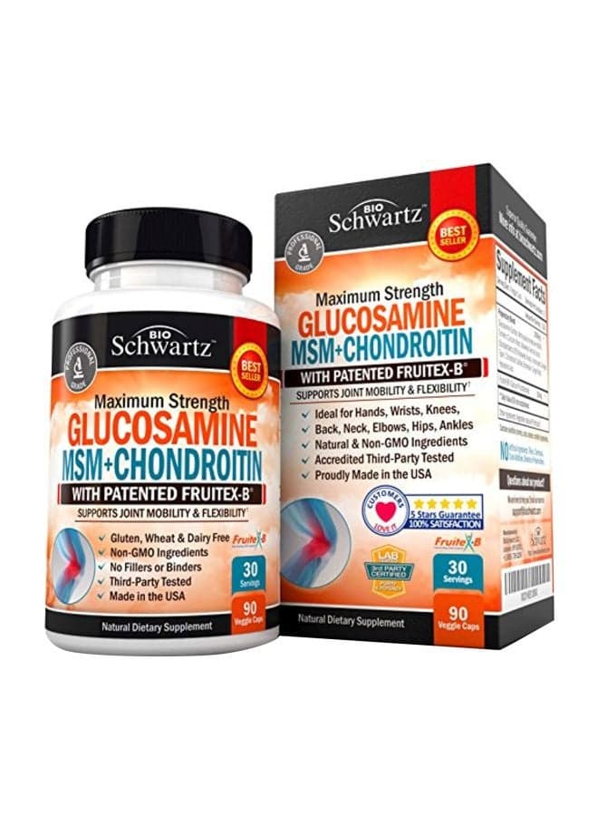 Glucosamine Chondroitin MSM Dietary Supplement - 90 Capsules