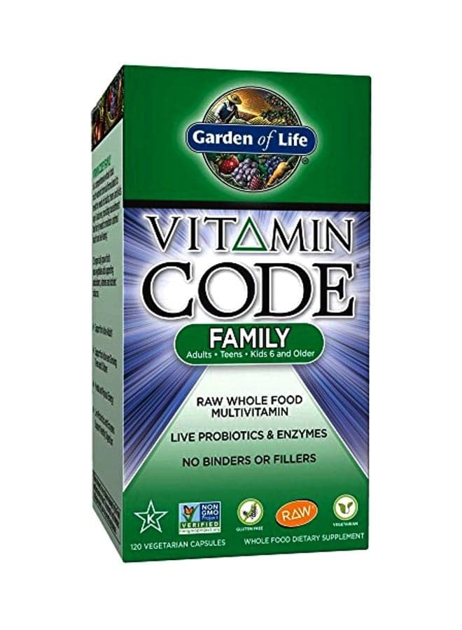 Raw Whole Food Multivitamin Supplement - 120 Capsules