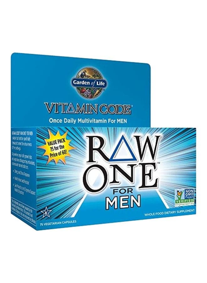 Raw One Multivitamin Whole Food Dietary Supplement - 75 Vegetarian Capsules