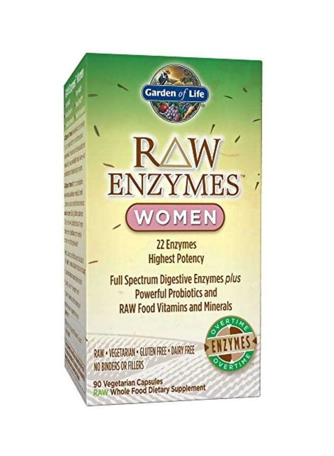 Raw Enzymes Whole Food Dietary Supplement - 90 Vegetarian Capsules