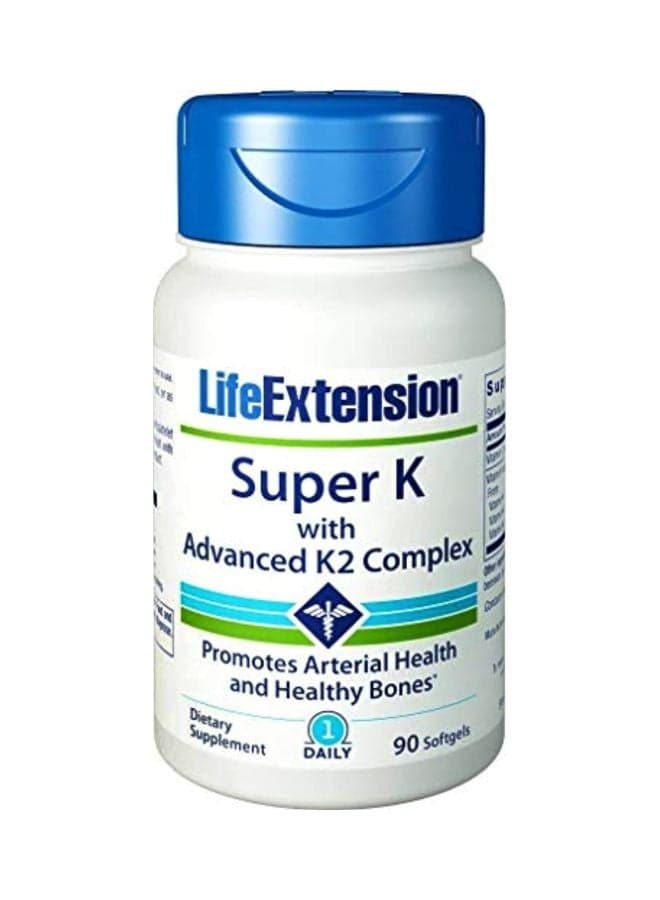 Super K With Advanced K2 Complex Dietary Supplement - 90 Softgels
