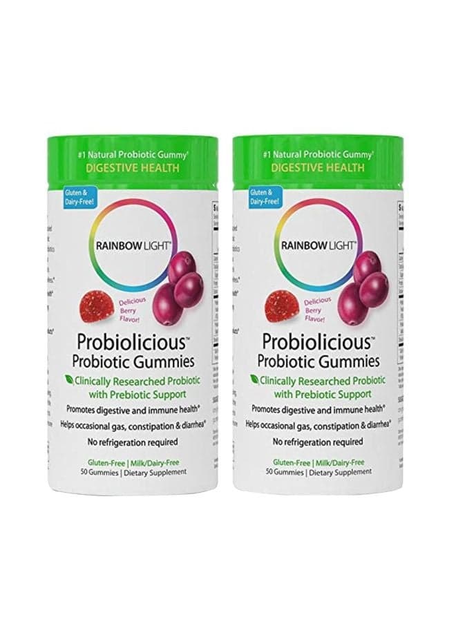 2-Piece Probiolicious Probiotic Gummies - 50 Count