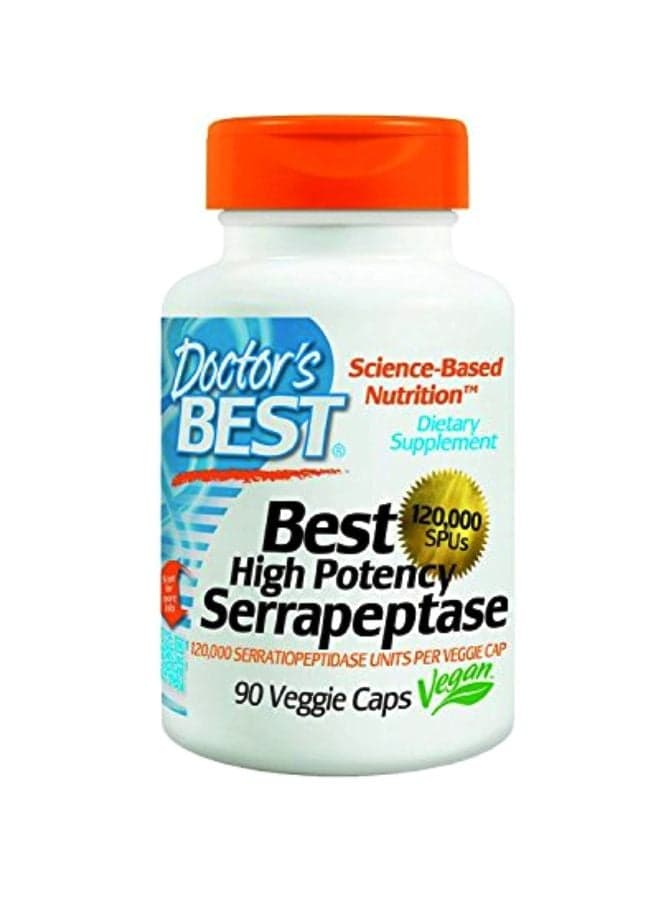 Best High Potency Serrapeptase Dietary Supplement - 90 Capsules
