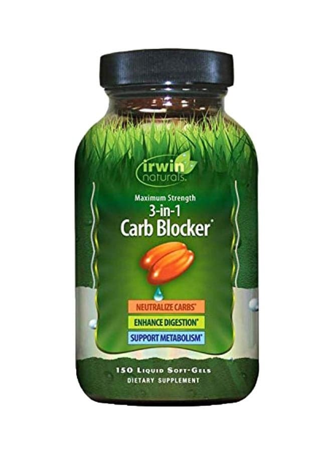 Maximum Strength 3-In-1 Carb Blocker - 150 Liquid Softgels