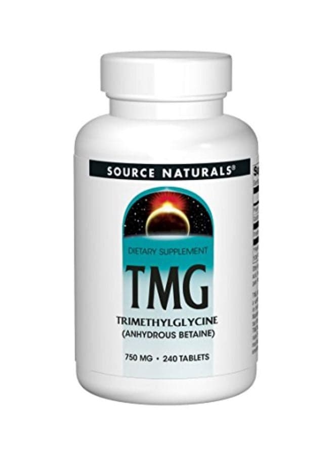 TMG 750 mg Trimethylglycine Anhydrous Betaine - 240 Tablets