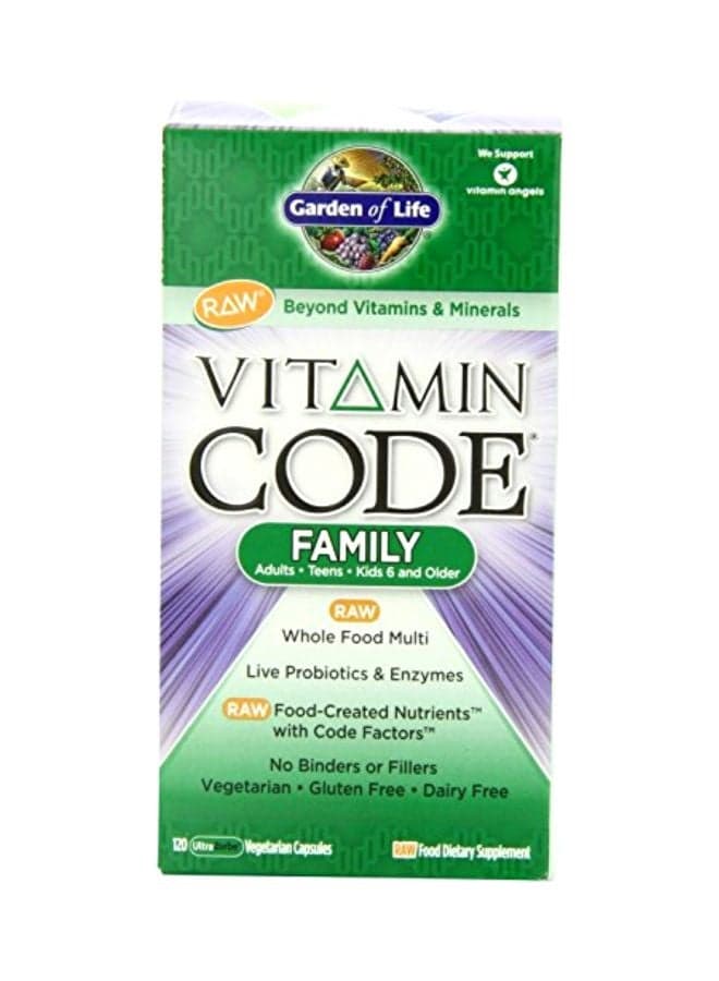 Vitamin Code Family Raw Dietary Supplement - 240 Vegetarian Capsules