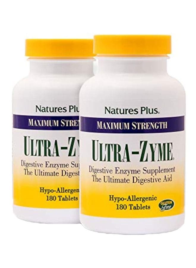 Pack Of 2 UltraZyme Digestive Support Dietary Supplement - 180 Capsules