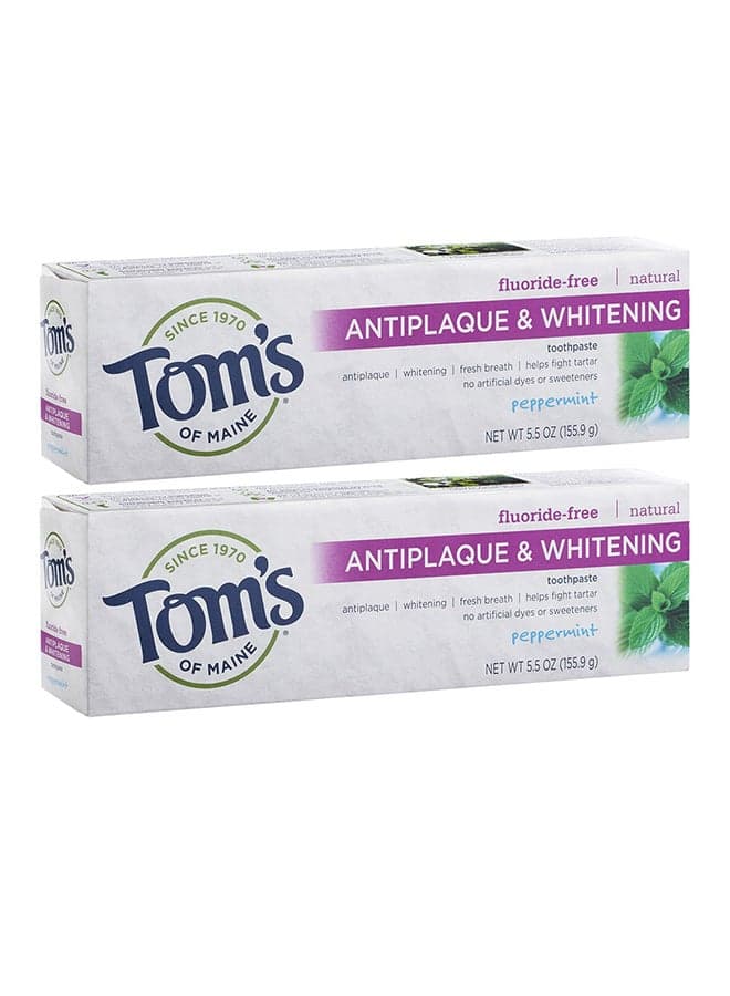 Pack Of 2 Antiplaque And Whitening Toothpaste - Peppermint