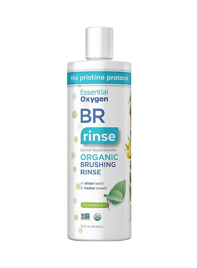 Natural Brushing Rinse Whiter Teeth Peppermint Mouthwash