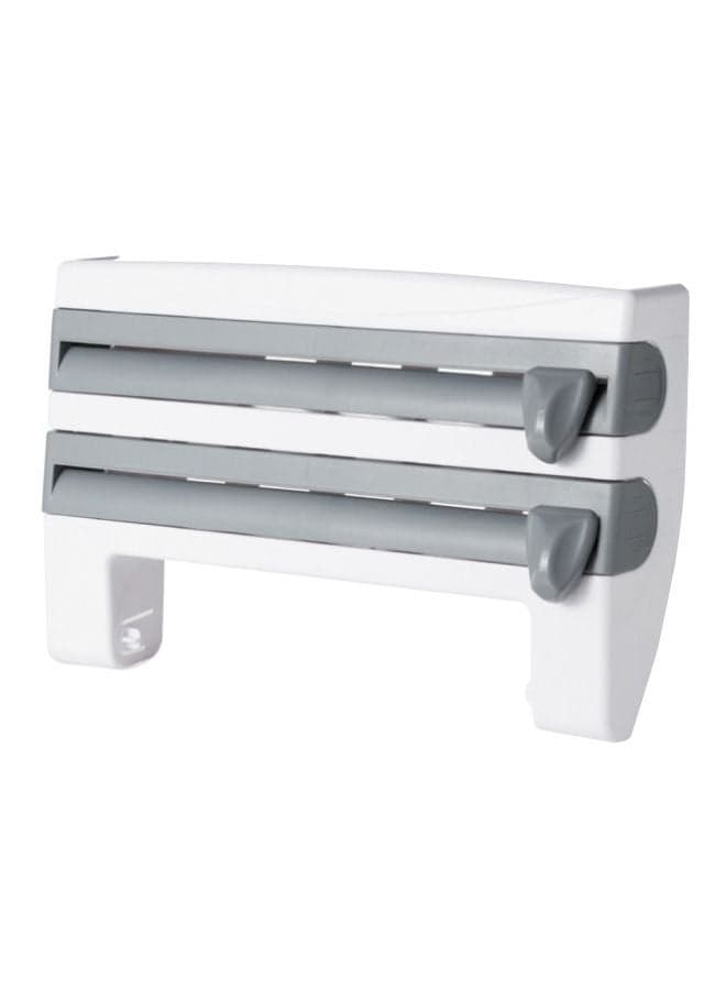 Wall Mounted Multi-Layer Storage Rack Beige/White