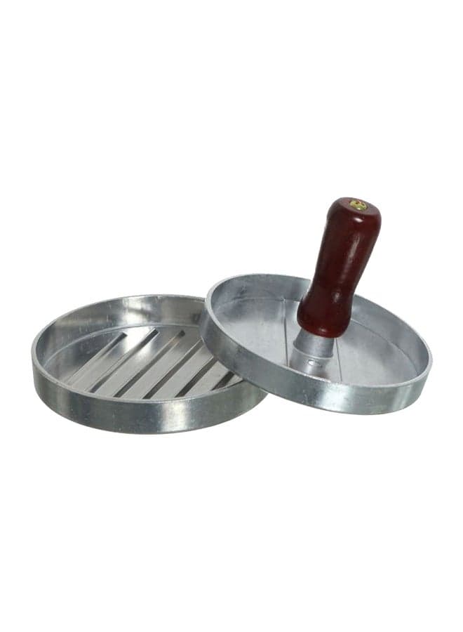 Non-stick Burger Press Silver/Brown 11.5cm