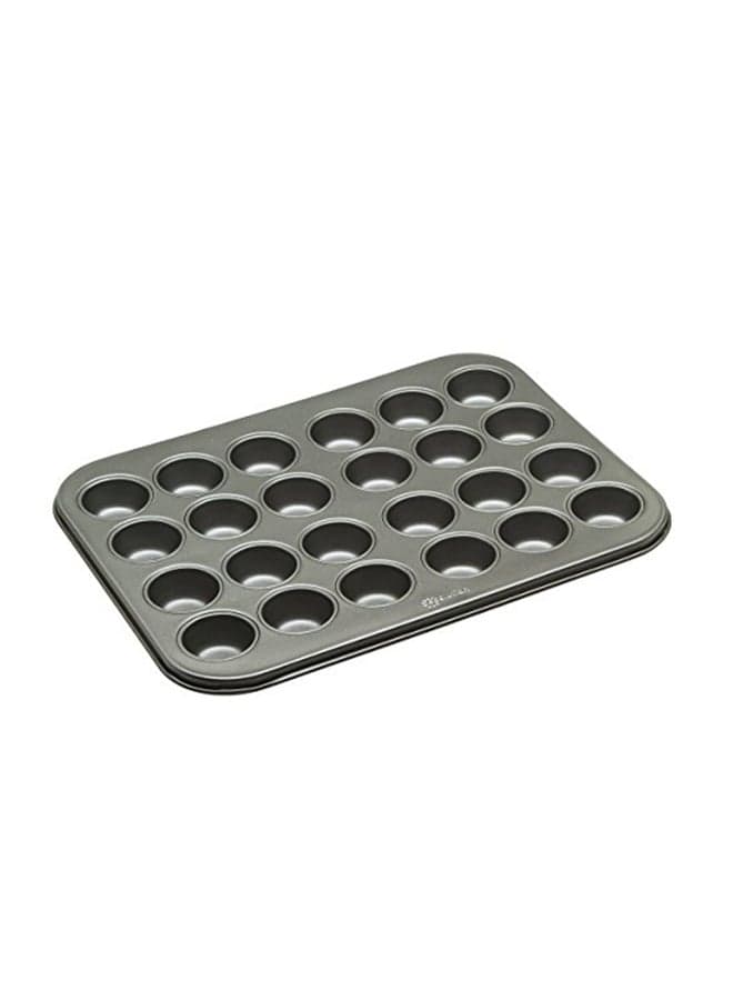 24-Cup Mini Cupcake Pan Black 13.5 x 10.25 x .75inch