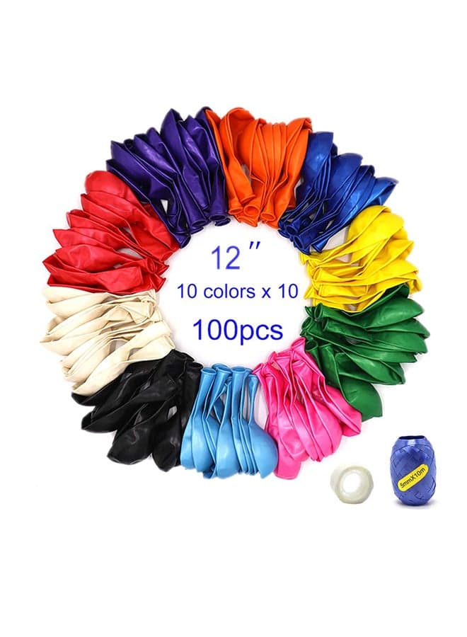 100-Piece Latex Helium Balloon 12inch