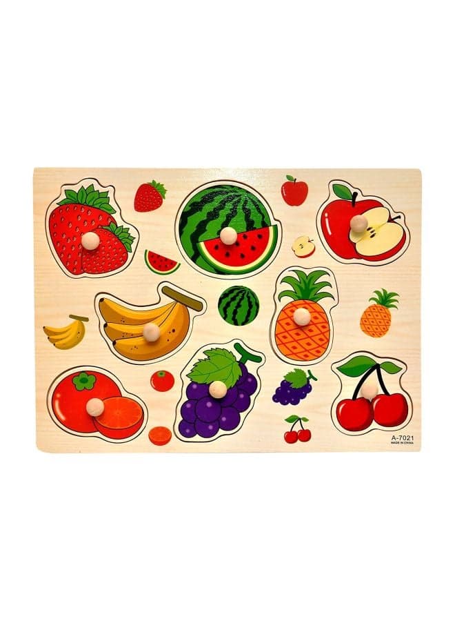 Wooden Fruits Pegged Puzzle-BBPA-7021