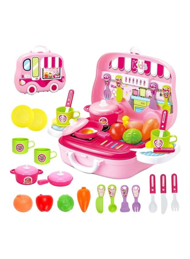 26-Piece Carry Along Kitchen Food Play Set 008-915A