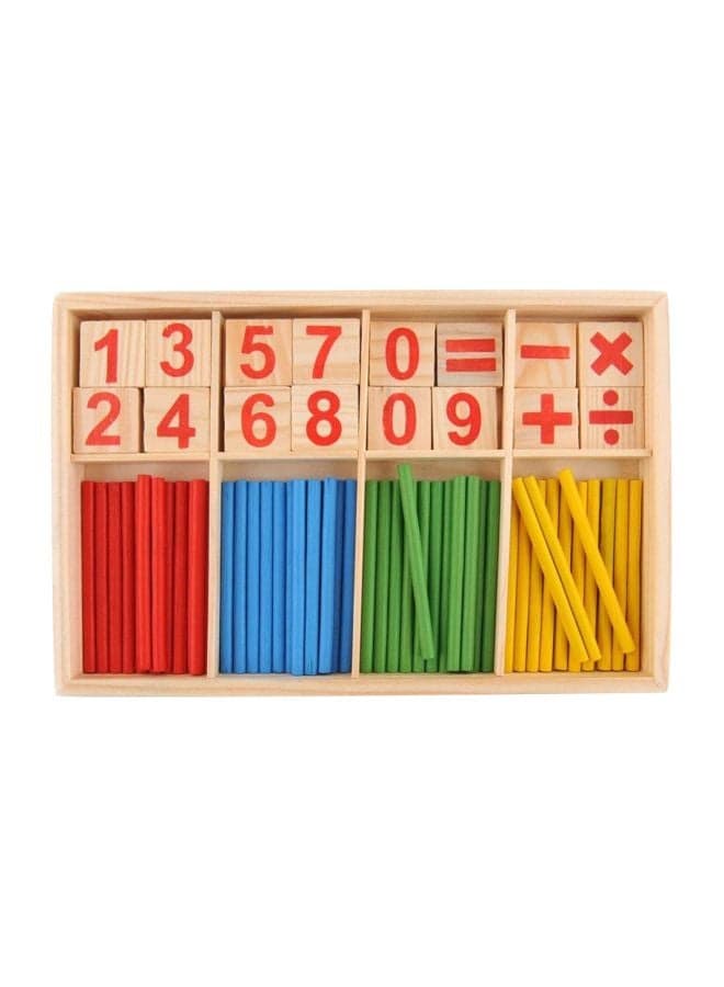 Digital Sticks And Number Puzzle Block
