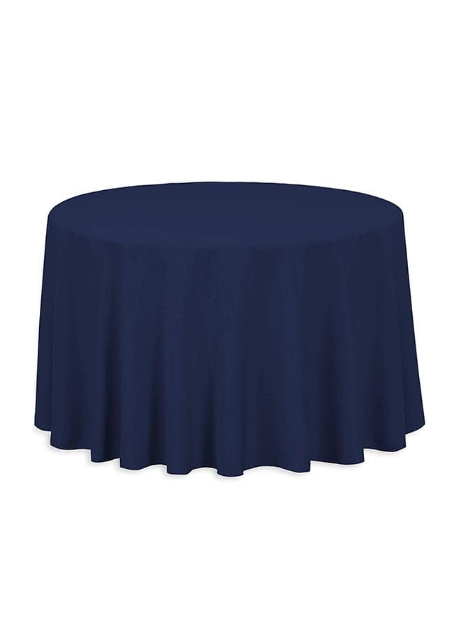 Solid Pattern Table Cloth Navy Blue 108inch
