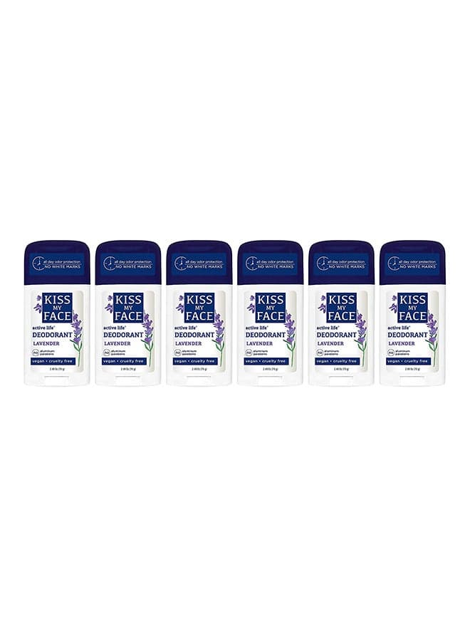 Pack Of 6 Aluminum Free Lavender Deodorant Stick