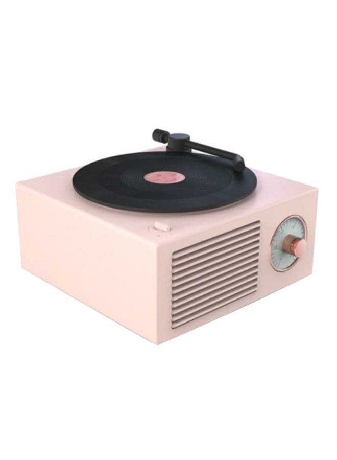 B10 Retro Vinyl Player Bluetooth Speaker Nordic Pink/Black