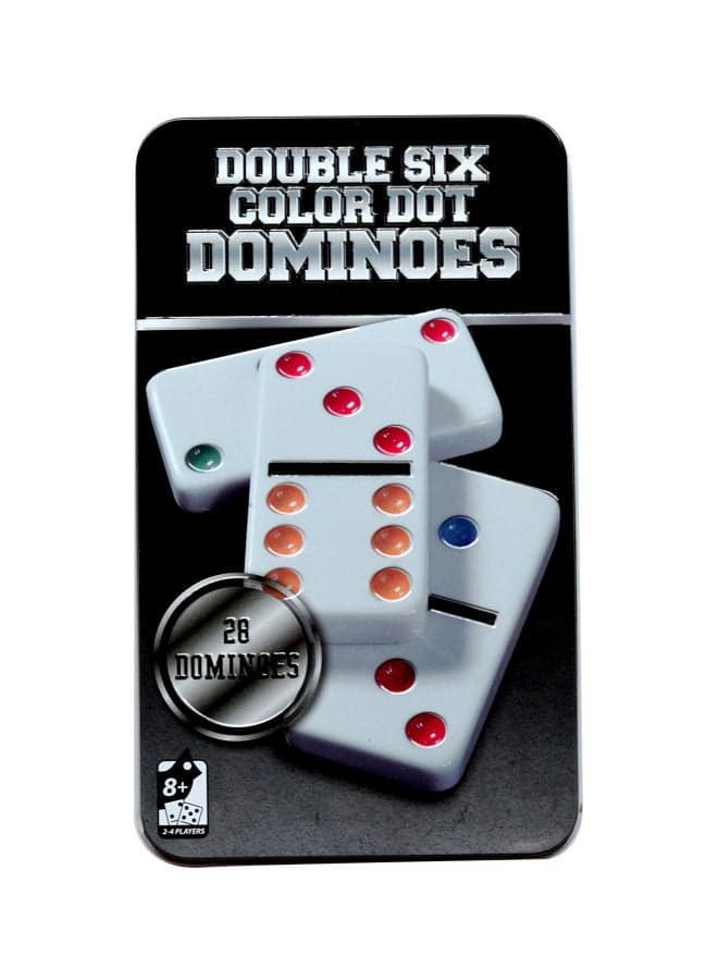 28-Piece Double Dot Dominoes Set With Tin Case