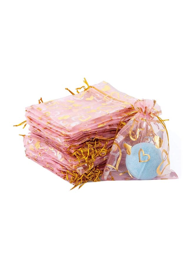 100-Piece Sheer Organza Gift Bag With Drawstring 4.9 x 3.9inch