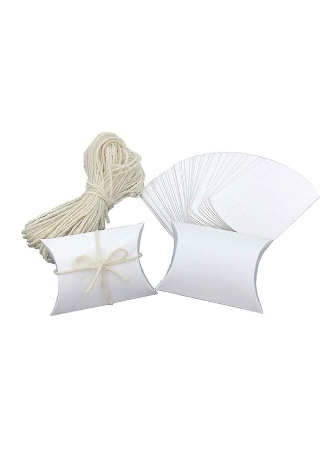 50-Piece Vintage Kraft Paper Pillow Box